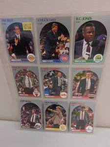lot 29 image: 9 - All Time Great Head Coach Collectible Cards