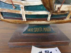 lot 56 image: Santa Maria Wood Sail Boat