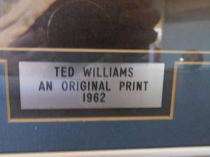 lot 108 image: 1962 Ted Williams Print