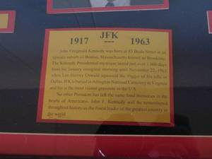 lot 109 image: JFK Collectible
