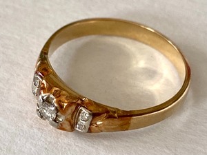 14k Yellow and White Gold Engagement Style Ring