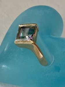 14k Gold and Mystic Topaz Ring