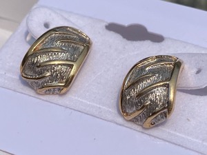 14k White and Yellow Gold 12 Hoop Earrings