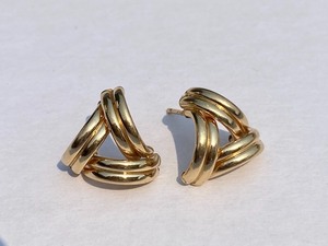 14k Gold Earrings 12 Trillion Shape