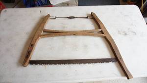 Antique Vintage Primitive Old Buck Wood Bow Saw