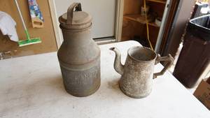 Vintage Electric Miller Thunder Bolt Welding Amperage Range--Vintage Sanitary Milk Can & Pitcher Or Watering Can
