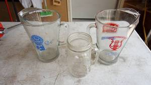 Two Beer Pitchers-Fruit Jar Beer Pitcher