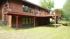 Large Red Wood Deck