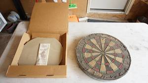 Vintage Winmau Dart Board--The Pampered Chef 15 Round Bread & Pizza Baking Stone
