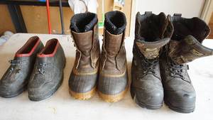 One Pair Of Rubbers-Two Pair Winter Boots--Size 13