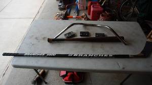 Hockey Stick-Three Trifold Billfolds-Chrome Handle Bars-Baseball Bat
