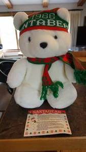 White Santa Bear For Christmas From 1988