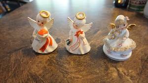Three Porcelain  Angels ----4 Tall