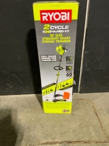 RYOBI 25cc 2-Cycle Attachment Capable Full Crank Straight Gas Shaft String Trimmer. See Pictures