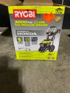 RYOBI 3000 PSI 2.3 GPM Honda Gas Pressure Washer. See Pictures