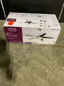 Home Decorators Collection Windward IV 52 in. LED Indoor Brushed Nickel Ceiling Fan with Light Kit and Remote Control. See Pictures