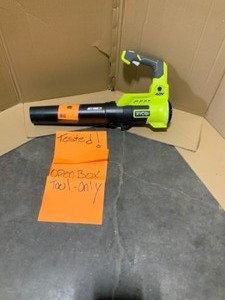 lot 1 image: RYOBI 40V 110 MPH 525 CFM Cordless Battery Variable-Speed Jet Fan Leaf Blower (Tool Only). See Pictures