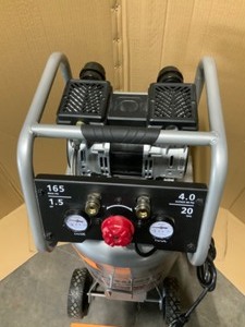 lot 3 image: Husky 20 Gal. Vertical Electric-Powered Silent Air Compressor. See Pictures