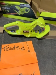 lot 4 image: RYOBI ONE 18V Cordless Battery Grass Shear and Shrubber Trimmer (Tool-Only). See Pictures