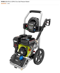 lot 13 image: RYOBI 3200 PSI 2.5 GPM 212cc Gas Pressure Washer. See Pictures