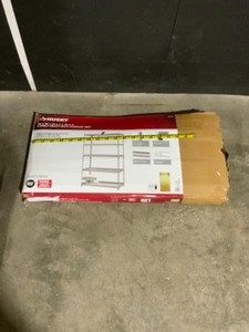 lot 26 image: Husky Silver 5-Tier Riveted Steel Garage Storage Shelving Unit (48 in. W x 78 in. H x 24 in. D). See Pictures