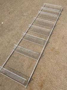 lot 145 image: Wall Mount Wire Shelf System