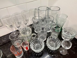 lot 16 image: Variety of Clear Glassware Items