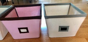 lot 55 image: 4 Decorative Basket Type Storage Containers