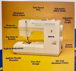 lot 81 image: White Brand Sewing Machine New in the Box