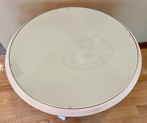 lot 230 image: Petite Dining Table with a Glass Top