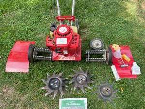 lot 198 image: Mantis Tiller  Cultivator With Attachments