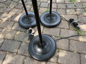 lot 335 image: 3 Metal Floor Lamps