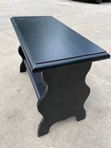 lot 345 image: Black Wooden Ballard Designs Accent Table