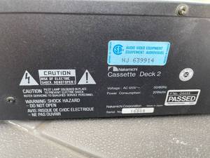 lot 351 image: Nakamichi  Cassette Deck 2