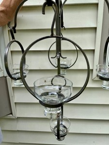 lot 268 image: Scandinavian Metal and Glass Hanging Decor