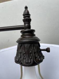 lot 366 image: Ornate Metal Adjustable Arm Wall Mount Light