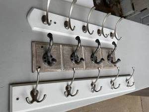 lot 373 image: 3 Wood and Metal Coat Racks