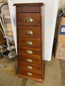 lot 363 image: Pier 1 7 Drawer Wooden Storage Piece