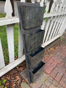 lot 381 image: Vintage Style Metal Wall Mount File Piece