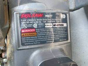 lot 426 image: Skilsaw 7.25 Inch Work Drive Saw