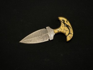 Awesome Damascus steel boot knife