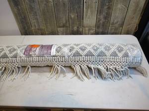 lot 58 image: Winchester CreamBlack 5 ft. x 7 ft. Wool Area Rug