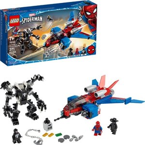 lot 16 image: LEGO - Marvel Spider-Man Spider-Jet vs. Venom Mech 76150