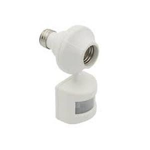 lot 6-1 image: 180-Degree Motion Activated Light Socket Control, White