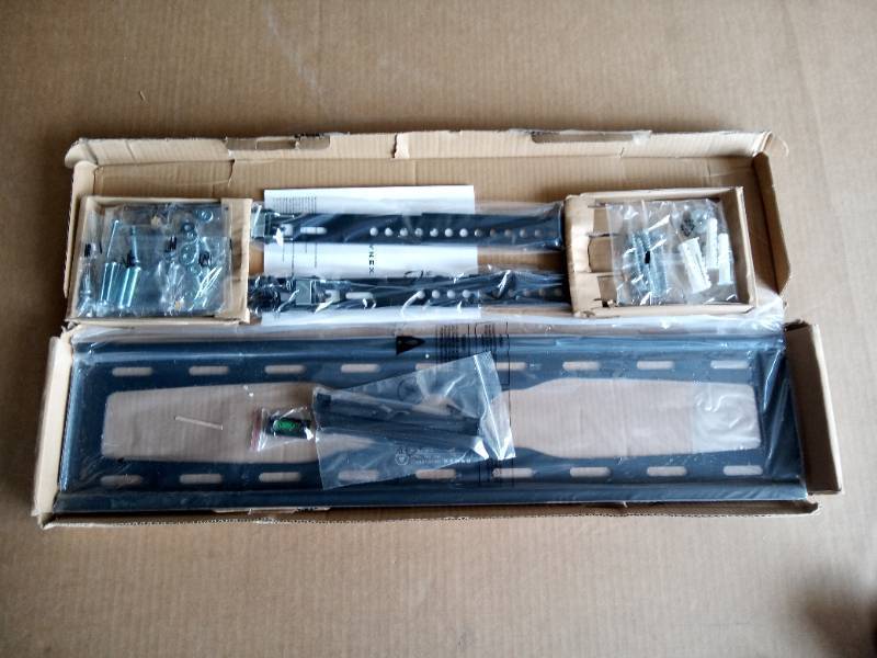 lot 42A image: Dynex - Fixed Wall Mount for Most 37 - 75 Flat-Panel TVs - Black