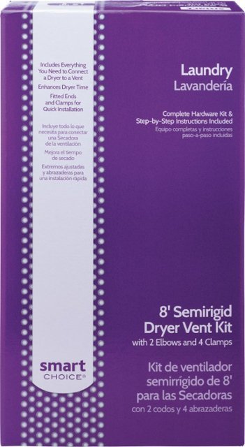 lot 78 image: Smart Choice - Semi-Rigid Dryer Vent Kit Required for Hook-Up - Silver