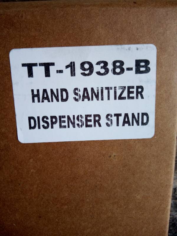 lot 900 image: Hand Sanitizer Stand in Gray TT-1938-B