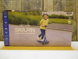 lot 2 image: Jetson Saturn Folding 3-Wheel Kick Scooter with Lights - Blue