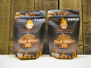 lot 8 image: 2 Bags Hot Monkey Nuts - Black Widows Bites (2 - 7.5oz bags) HOT