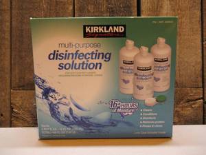 lot 35 image: KIRKLAND SIGNATURE Multipurpose Disinfecting Solution, Clear 3 Count